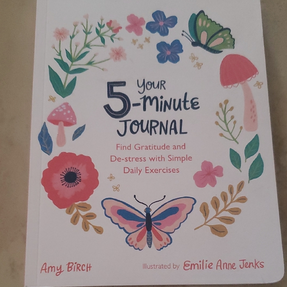5-Minute Journal with Floral and Butterfly Design